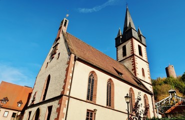 Fototapeta na wymiar Stadtpfarrkirche, Gemünden am Main