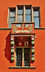 Fototapeta premium Loggia, Rathausfassade, Basel, Schweiz