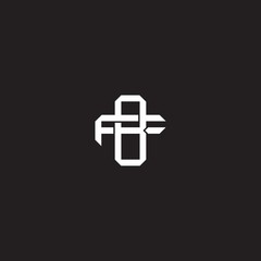 BF Initial letter overlapping interlock logo monogram line art style