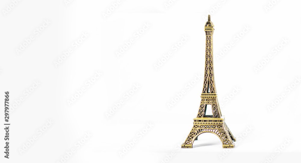 Wall mural eiffel tower ornament isolated. paris best destination - symbol of paris