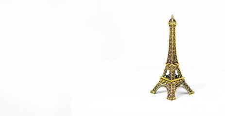 Eiffel tower ornament isolated. Paris best destination - Symbol of Paris 