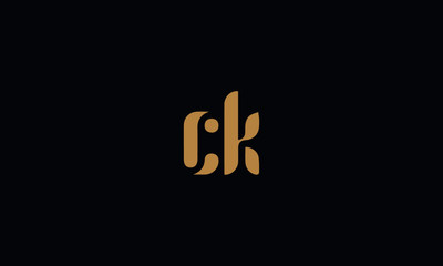 CK logo design template vector illustration minimal design