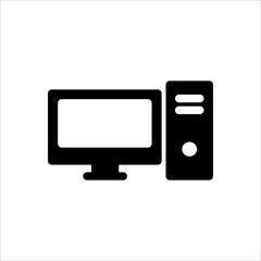 Computer icon. Symbol of Gadget or Device with trendy flat line style icon for web site design, logo, app, UI isolated on white background. vector illustration eps 10