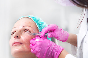 Naklejka premium Hyaluronic Acid Face Treatment