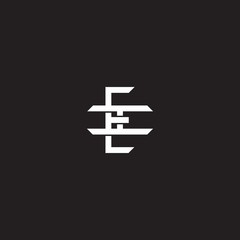 EI Initial letter overlapping interlock logo monogram line art style