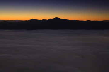 岩手県遠野市　高清水展望台からの雲海