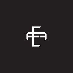 EA Initial letter overlapping interlock logo monogram line art style