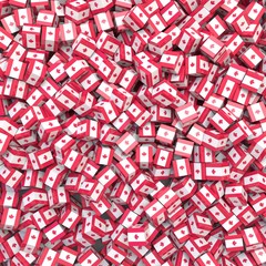 Canada national flag 3D blocks background. 3D illustration