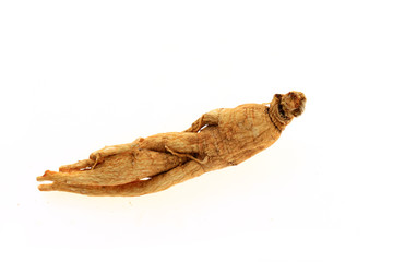 Ginseng on a white background