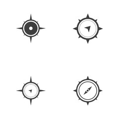 set of Compass Logo Template vector icon illustration