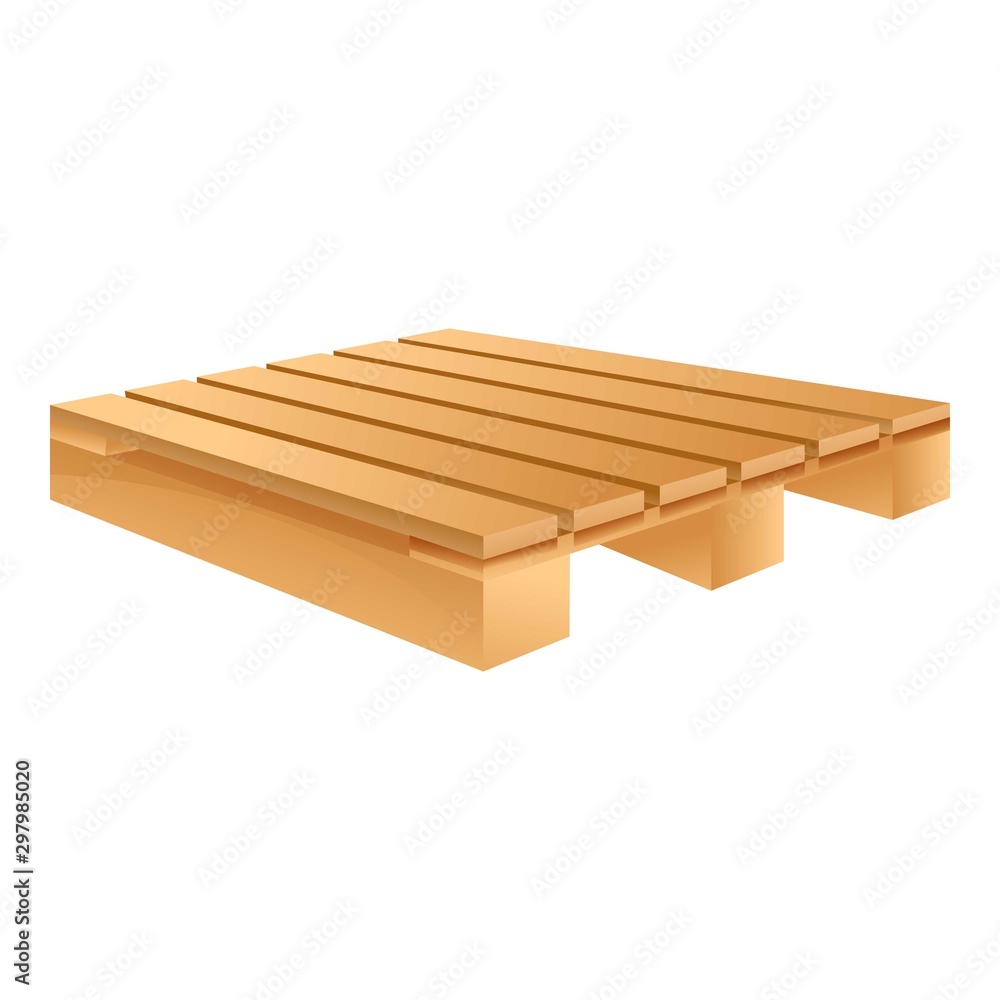 Poster logistic pallet icon. cartoon of logistic pallet vector icon for web design isolated on white backgr