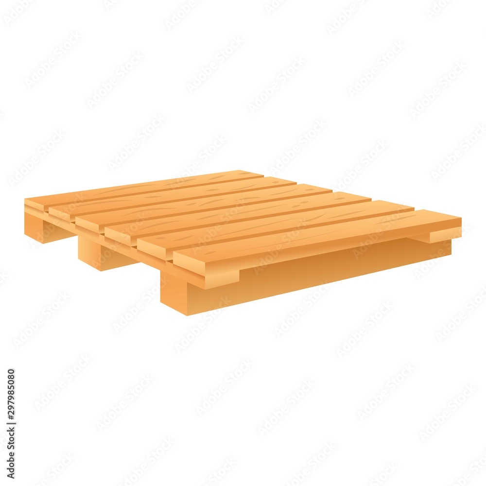 Poster factory pallet icon. cartoon of factory pallet vector icon for web design isolated on white backgrou