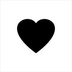 Heart vector icon. symbol of love in black color with trendy flat style icon for web site design, logo, app, UI isolated on white background
