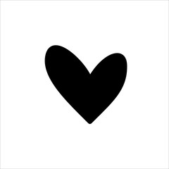 Heart vector icon. symbol of love in black color with trendy flat style icon for web site design, logo, app, UI isolated on white background