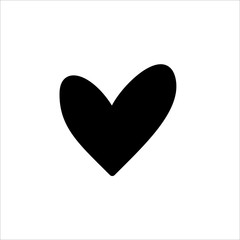 Heart vector icon. symbol of love in black color with trendy flat style icon for web site design, logo, app, UI isolated on white background
