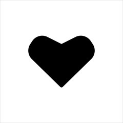 Heart vector icon. symbol of love in black color with trendy flat style icon for web site design, logo, app, UI isolated on white background