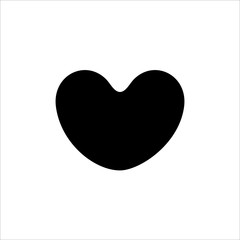 Heart vector icon. symbol of love in black color with trendy flat style icon for web site design, logo, app, UI isolated on white background