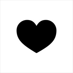 Heart vector icon. symbol of love in black color with trendy flat style icon for web site design, logo, app, UI isolated on white background