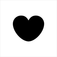 Heart vector icon. symbol of love in black color with trendy flat style icon for web site design, logo, app, UI isolated on white background