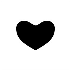 Heart vector icon. symbol of love in black color with trendy flat style icon for web site design, logo, app, UI isolated on white background