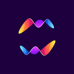 colorful letter logo design vector illustration