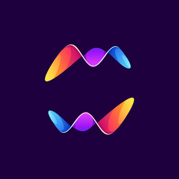 colorful letter logo design vector illustration