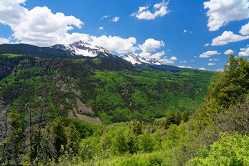 Fototapeta na wymiar Mountain ranges near Telluride, Colorado
