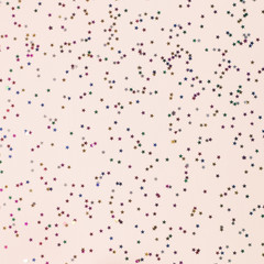 Pink background with shiny stars. Christmas and New year concept.