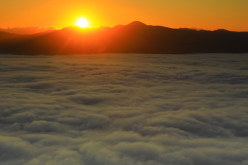 岩手県遠野市　高清水展望台からの雲海
