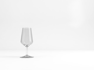 Empty standard Port dessert wine glass