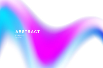 Fluid neon chromatic color wave background. Trendy and modern abstract futuristic template for business or technology presentation, poster or brochure cover, wallpaper - Vector illustration