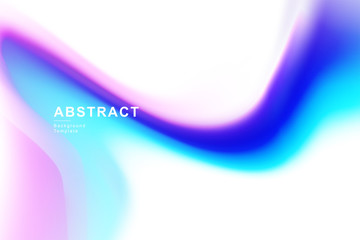 Fluid neon chromatic color wave background. Trendy and modern abstract futuristic template for business or technology presentation, poster or brochure cover, wallpaper - Vector illustration