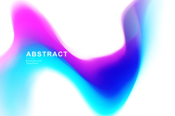 Fluid neon chromatic color wave background. Trendy and modern abstract futuristic template for business or technology presentation, poster or brochure cover, wallpaper - Vector illustration