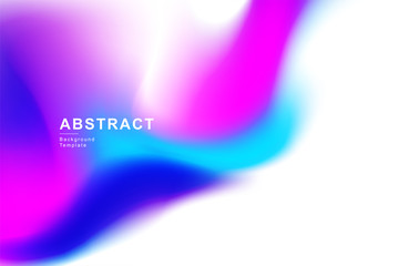 Fluid neon chromatic color wave background. Trendy and modern abstract futuristic template for business or technology presentation, poster or brochure cover, wallpaper - Vector illustration