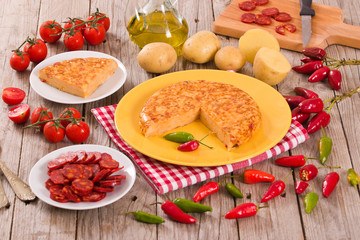 Spanish omelette. 