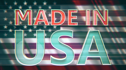 Made in USA Economy Concept 3D Illustration
