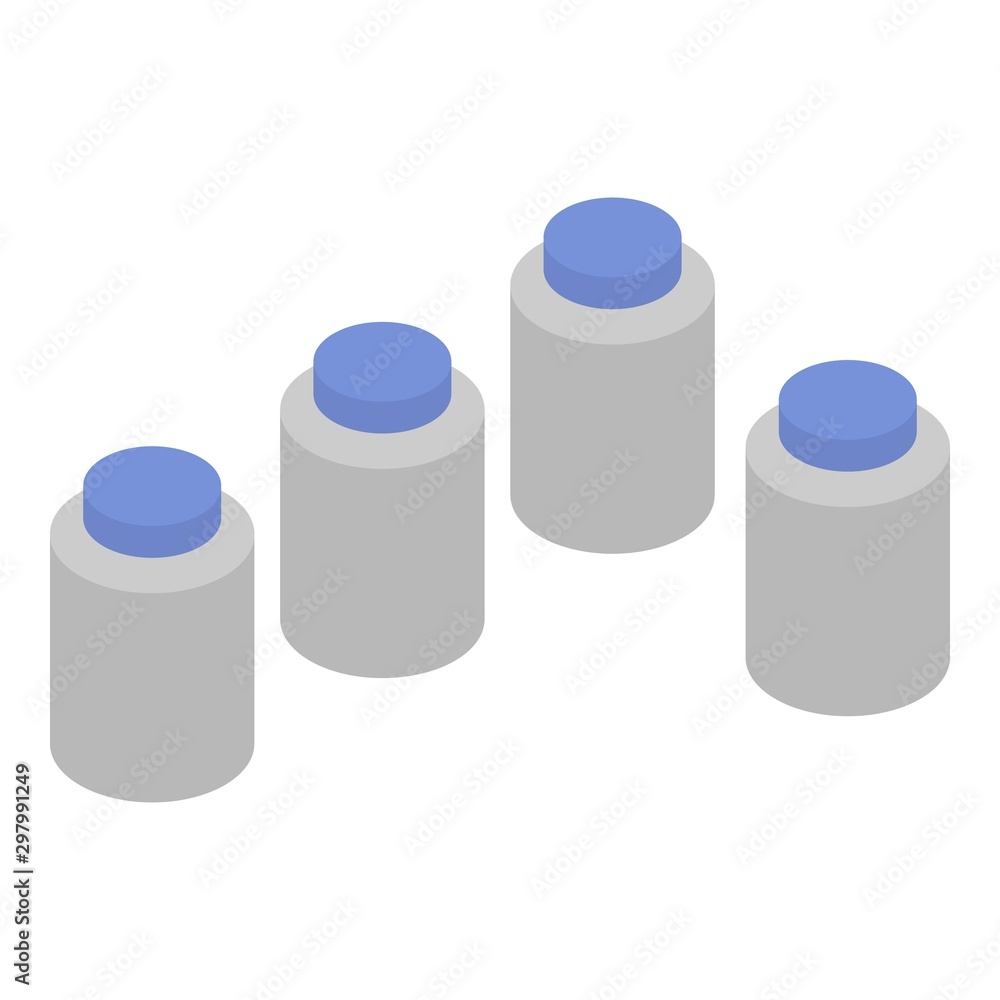 Poster chemical jar stack icon. isometric of chemical jar stack vector icon for web design isolated on whit