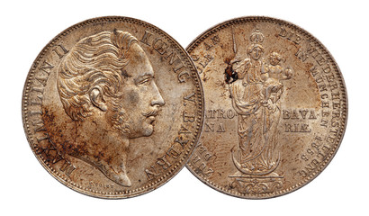 Hanover 2 two gulden silver coin 1855
