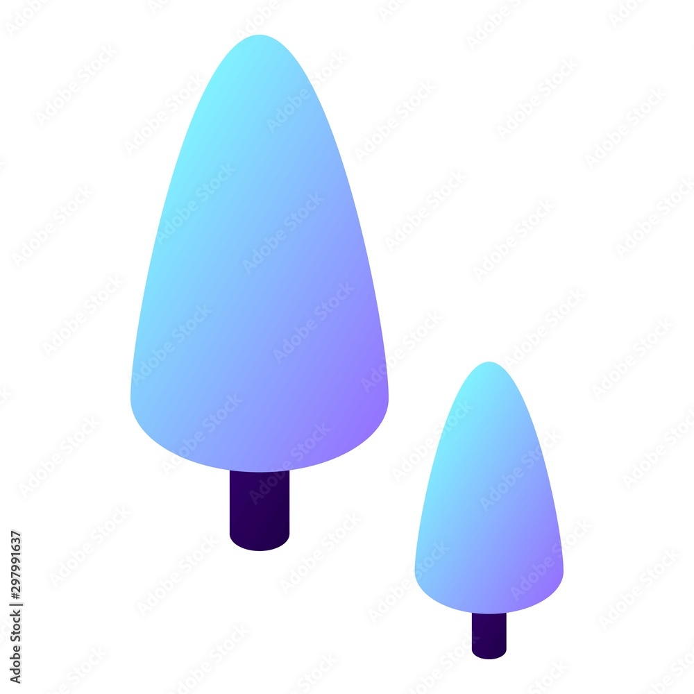 Aufkleber park trees icon. isometric of park trees vector icon for web design isolated on white background