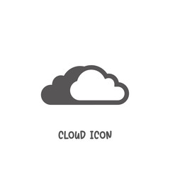 Cloud icon simple flat style vector illustration.
