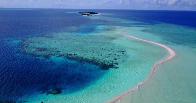 Mansalangan sandbar, Balabac, Palawan, Philippines. Tropical islands with turquoise lagoons Seascape with atolls and islands.