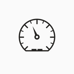 Speed, speedometer icon. Vector illustration, flat design
