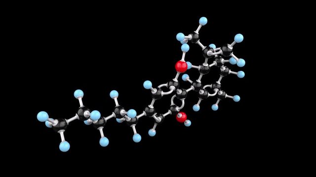 4k Video Animation CBD Molecule