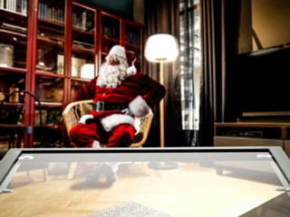 Fototapeta na wymiar Santa Claus and free space for your decoration 