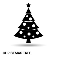 Christmas tree vector. Christmas tree icon.