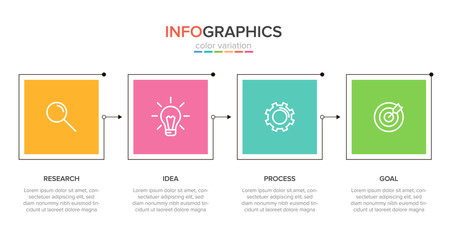 Infographic design with icons and 5 options or steps. Thin line vector. Infographics business concept. Can be used for info graphics, flow charts, presentations, web sites, banners, printed materials.