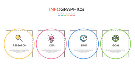Infographic design with icons and 5 options or steps. Thin line vector. Infographics business concept. Can be used for info graphics, flow charts, presentations, web sites, banners, printed materials.