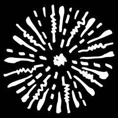 doodle design element, starburst, firework, sparkling, sunburst, explosion for concept design.