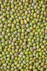 Close up of green peas.