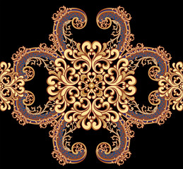 Decorative elegant luxury design.Vintage elements in baroque, rococo style.Design for cover, fabric, textile, wrapping paper .
